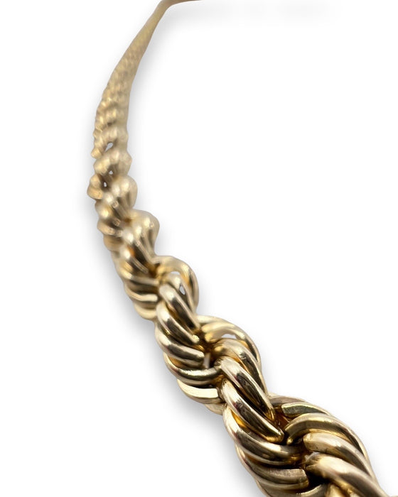 Rope Solid Diamond Cut Gold Chain 10KT YG 36.2GR 4.30MM 24" CH0001203