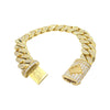 18K Yellow Gold Miami Cuban Diamond Bracelet 12.50 cttw (CVD) 15.80mm