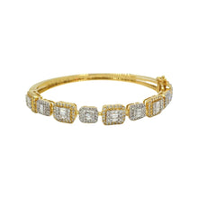  Round and Baguette Diamond Bangle