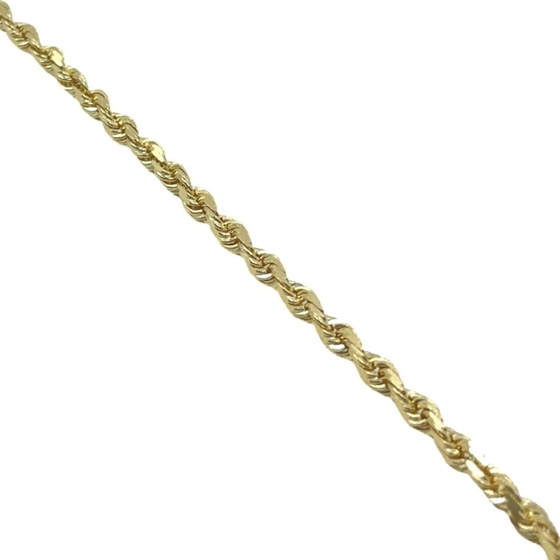 10K Diamond Cut Rope Chain 24" 3.75mm