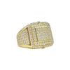 10k Yellow Gold 2-Tiered Ring With Crystals