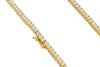 14K Yellow Gold Diamond Tennis Chain 8.42 cttw 2.00mm