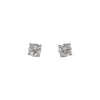 14K White Gold Basket Set Diamond Stud Earrings 0.67cttw