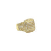 14K Yellow Gold Diamond Square Top Ring 2.83 cttw