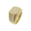 14K Yellow Gold Diamond Baguette and Round Ring 2.86 cttw