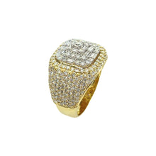  14K Yellow Gold Diamond Baguette and Round Tiered Ring 3.48 cttw