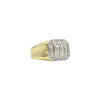 10K Baguette and Round Octagon Top Ring 0.87cttw