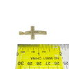 10K Yellow Gold Greek Keys Cross With Crystals Pendant