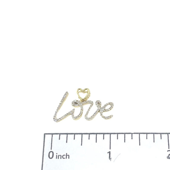 10K Love Pendant 0.27cttw