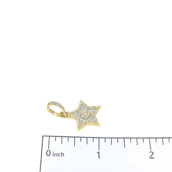 10K Diamond Star Pendant 0.75 cttw