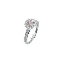  18K Pink Diamond Halo Engagement Ring 0.69cttw
