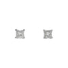 14K 4-Prong Vintage Scroll Princess Diamond Earrings 0.69cttw VS1-Si2 H
