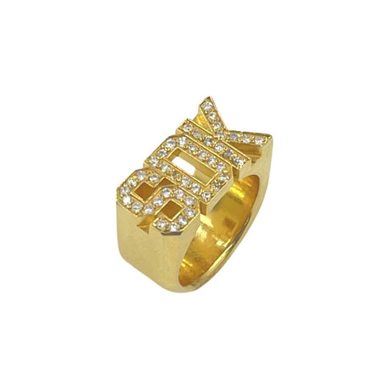18K Yellow Gold Diamond SDK Ring 0.35 cttw