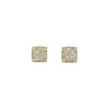 10K Cluster Square Earrings 0.78cttw