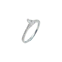  Engagement Ring Pear Cut Dia 18kt WG 1.82g VS-SI1 G-H 0.50cttw RN000321