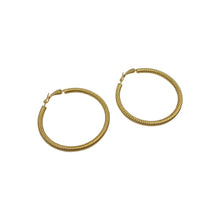 10K Spiral Hoop Earrings 2.0"