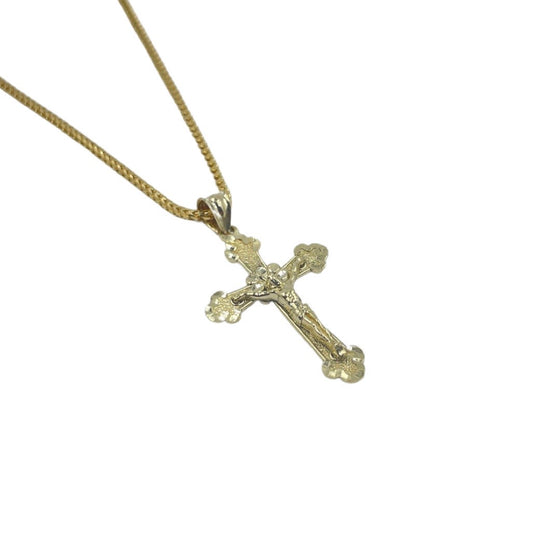 10K Crucifix Cross Pendant 1.8g