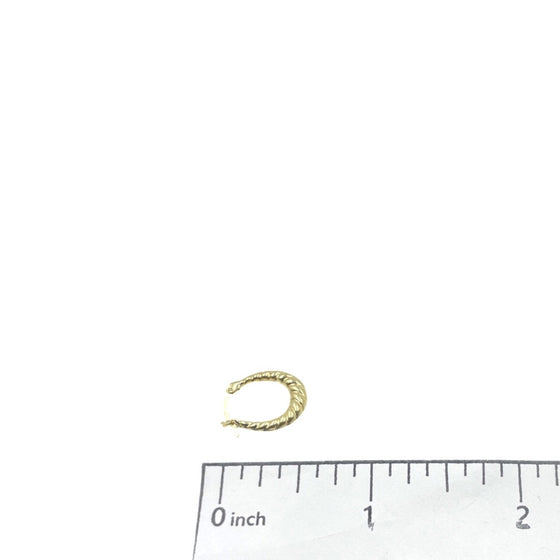 10K Spiral U-Hoops Earrings 0.5"
