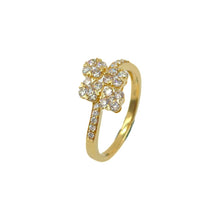  14K Yellow Gold 4-Clover Staggered Ring