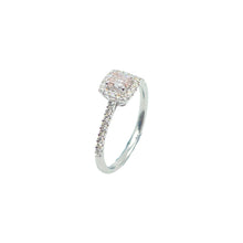  18K Pink Emerald Cut Diamond Engagement Ring 0.46cttw