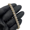10K Baguette and Round Diamond Bracelet 4.55cttw 7.5mm