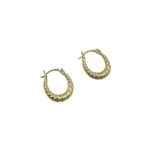  10K Spiral U-Hoops Earrings 0.5"